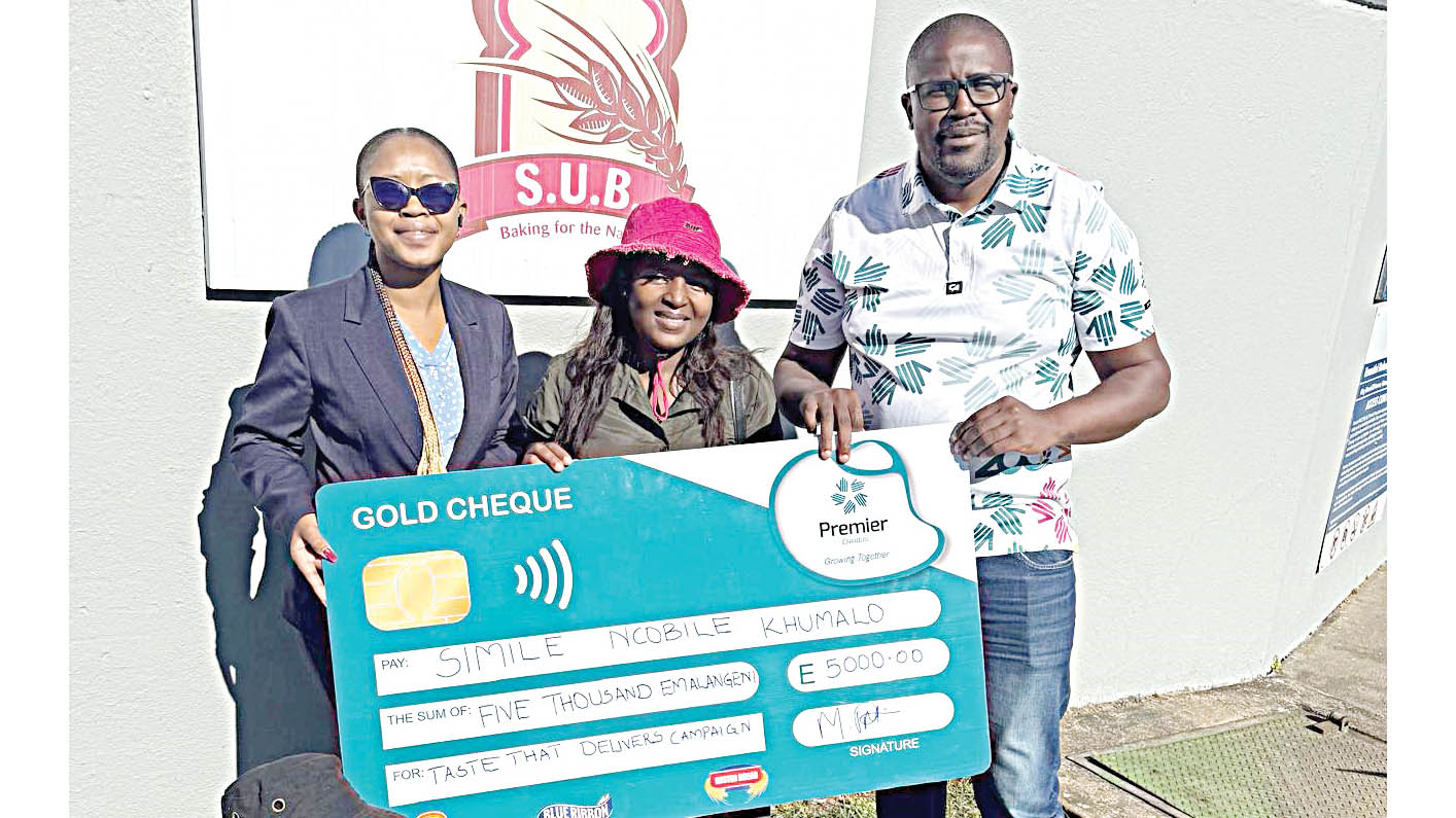 Simile Khumalo celebrates after being announced as one of the lucky Week One winners of the SUB Taste That Always Delivers competition. (Courtesy pic)